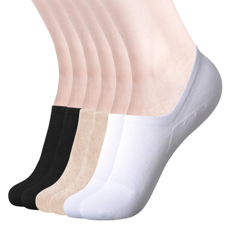 DIBAOLONG Womens No Show Socks Non Slip Flat Boat Line Low Cut Socks 6 Pairs - Image 1